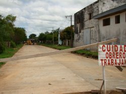 Obras Públicas casi culmina el pavimento de calle Florida