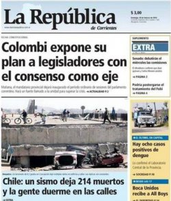 El diario La República no sale hasta el martes