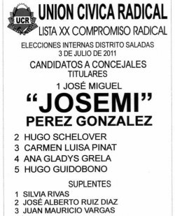 La línea de “Josemi” lista para la interna del 3 de julio