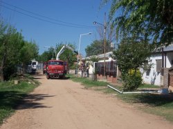 La Municipalidad de Saladas ilumina el barrio Don Bosco