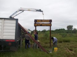 Implantan señaleticas "histórica-turística" en ingresos a Saladas