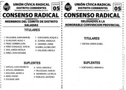 La lista Consenso Radical se impuso en Saladas