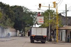 Funciona un nuevo semáforo en Saladas