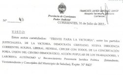 Herrero se pronunció en contra de la RE-RE de intendentes