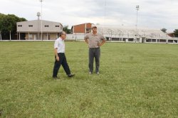 El intendente Herrero supervisa tareas en el Polideportivo Municipal