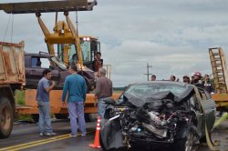 Choque múltiple en cercanías al puente Santa Lucia