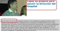 Así adelantamos que López iba a ser el Director del Hospital