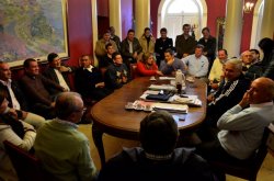 Herrero se reunió con Ríos para el uso de la Unidad Móvil Satelital de DNI