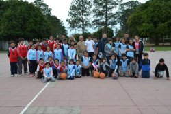 Encuentro de escuelitas de básquetbol en el Polideportivo de Saladas