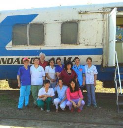 Odontóloga saladeña fue parte del Tren-Hospital Alma