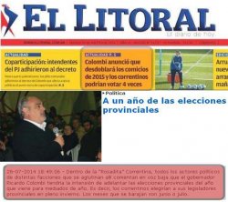 Hace 2 meses publicamos que Colombi adelantaría las elecciones 2015