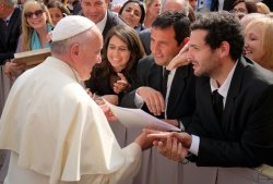 El concejal Molina junto al Papa Francisco