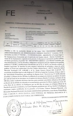 La Justicia Federal avaló la personería jurídica de Eli