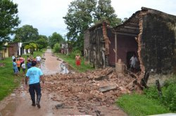 Fuerte temporal azotó Saladas el primer día del nuevo año