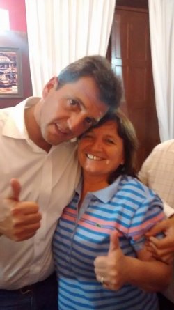 “Susy” acompañó a Massa en su recorrida por Corrientes