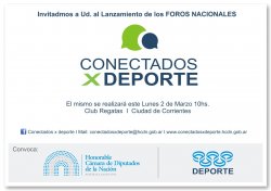 Lunes 2 con la presencia de Camau, se debatirá en Corrientes la Nueva Ley del Deporte
