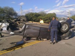 Terrible accidente de tránsito de José Gómez propietario de San Miguel Bus