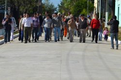 Herrero inauguró una nueva cuadra pavimentada en Saladas