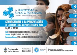 La Universidad y la Escuela Secundaria