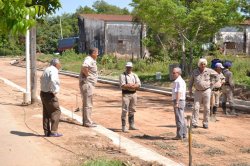 Comenzó la pavimentación de la última cuadra de calle Pellegrini