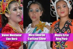 Valen, Mica y Monsi, las reinitas más lindas del Carnaval 2016