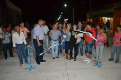 Herrero inauguró pavimentación de calle Pellegrini, iluminación y semáforos led