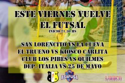 Vuelve el Futsal con 4 nuevos encuentros