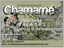 El 3 de septiembre será la Pre Fiesta Nacional del Chamamé en la Sociedad Española