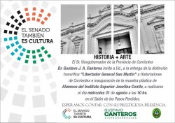 El "Senado también es cultura" con dos actividades para el último día de agosto