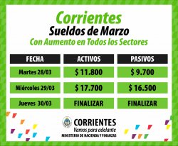 El martes 28 inicia el pago del mes de marzo a estatales