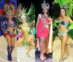 Iara, Agustina, Teresita y Pilar las Reinas Mayores del Carnaval en Saladas