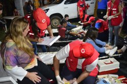 Cruz Roja brindó primeros auxilios en la Fiesta de San Juan Bautista