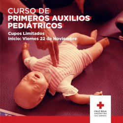 Cruz Roja dictará curso de primeros auxilios pediátricos 
