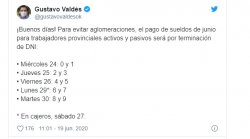 El miércoles se inicia el pago de sueldos de junio a estatales provinciales de Corrientes
