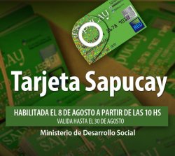 Habilitaron la tarjeta Sapucay
