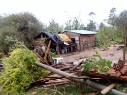 Son alrededor de 70 las familias afectadas por el temporal del miércoles pasado en Saladas