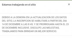 El lunes 14 habilitarán la página para las inscripciones on line