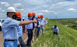 El Ministro del Interior y el Secretario de Energía de la Nación recorrieron los avances de la obra hidroeléctrica Añá Cuá