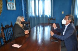 La vice intendente Rosa Encinas recibió al Ministro de Seguridad López Desimoni 