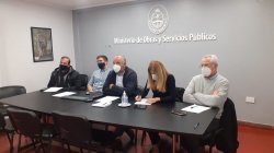 Reunión para coordinar inspección a obras de la planta de tratamiento de Líquidos Cloacales