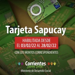 Habilitan las tarjetas Sapucay desde este jueves