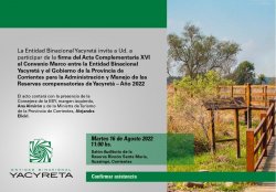 Yacyretá firmará convenio con el Gobierno de Corrientes para financiar reservas naturales y áreas protegidas