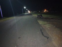 Un motociclista tuvo un accidente en ruta 13