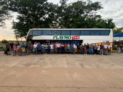 Viaje de Esperanza: 60 Zafreros de Saladas partieron hacia Río Negro