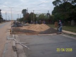 La pavimentación de la Avenida Coronel Blanco avanza rápidamente