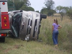 Volcó una camioneta cerca de Pago de los Deseos