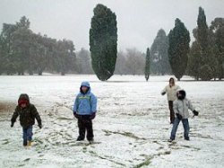 Jornada histórica, nieva en Buenos Aires